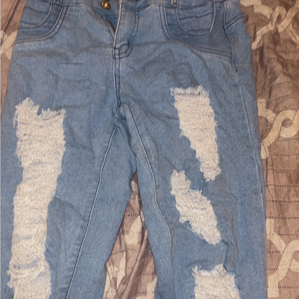 Lowa Light Blue Distressed Skinny Jeans